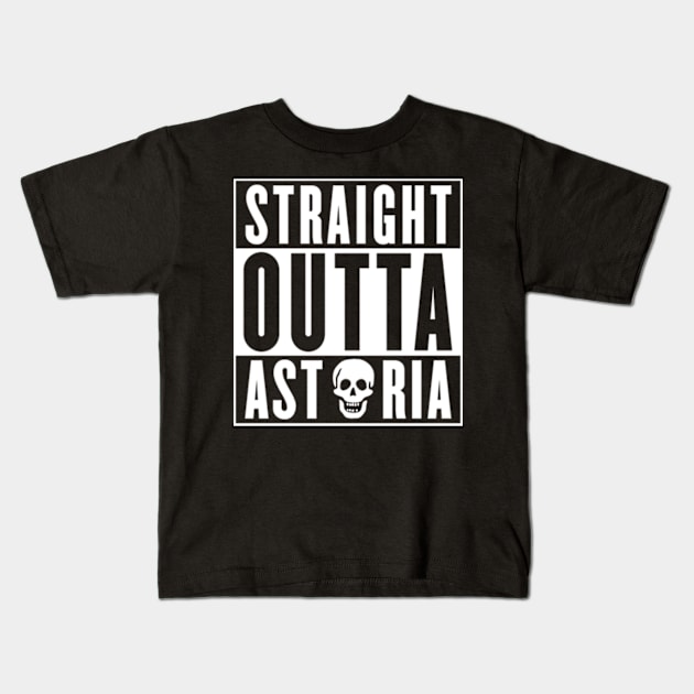 Straight Outta Astoria Kids T-Shirt by Three Meat Curry